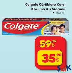 COLGATE ÇÜRÜKLERE KARŞI KORUMA DİŞ MACUNU 150 ML